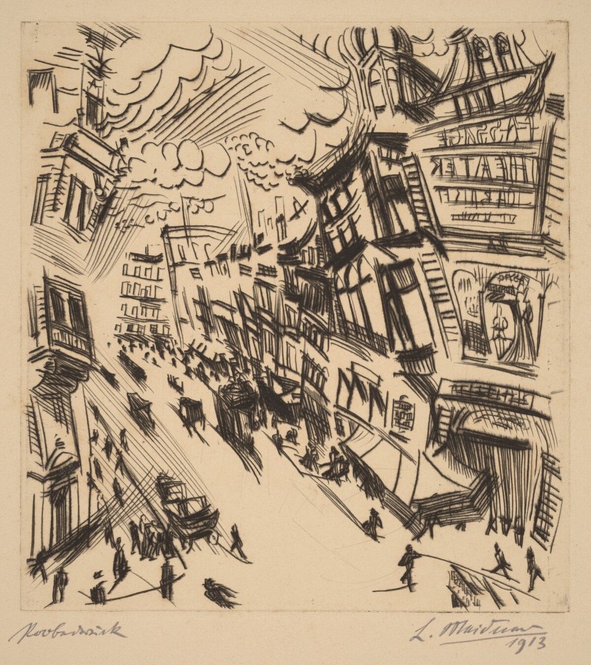 Street II by Ludwig Meidner