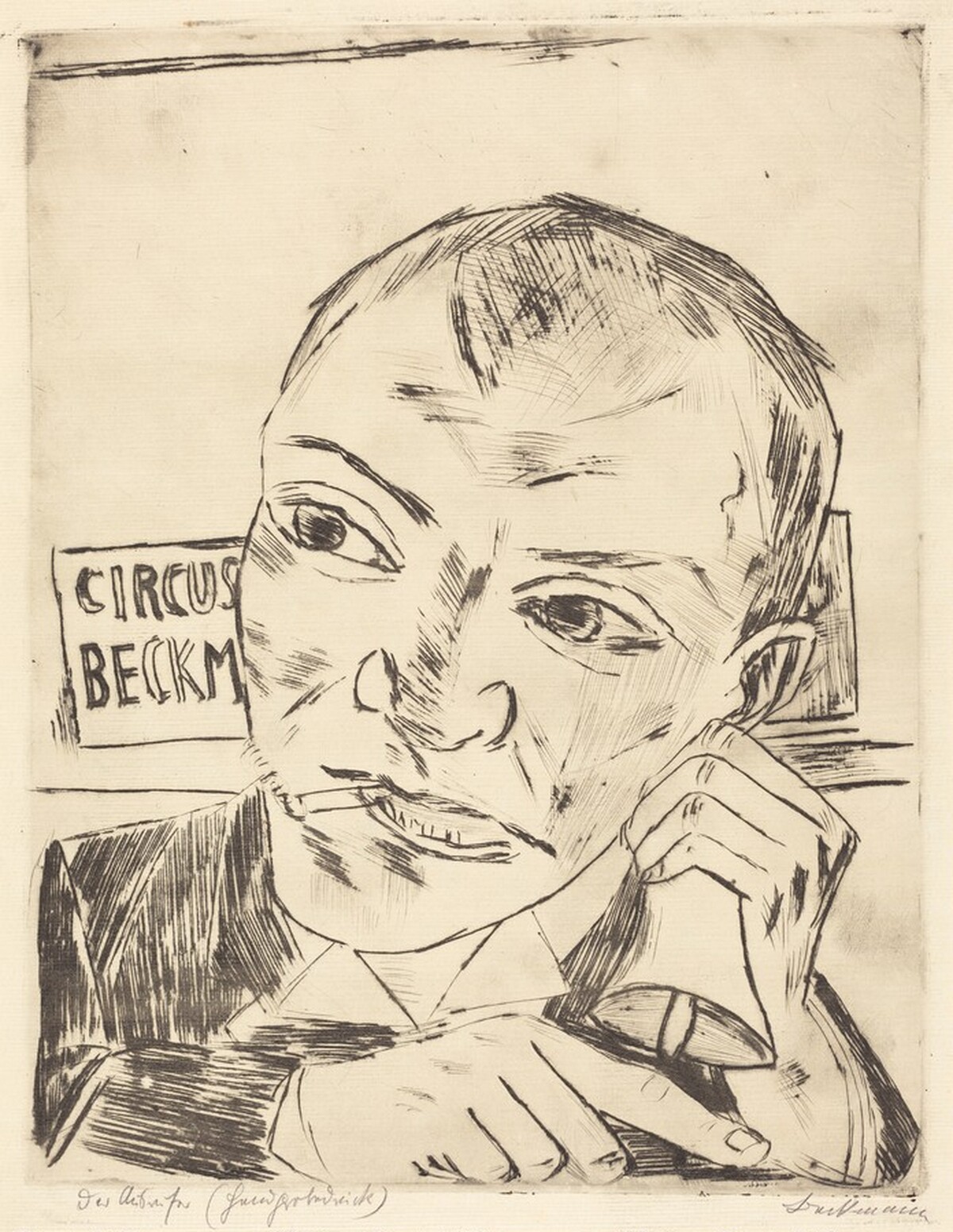 The Barker (Der Ausrufer) by Max Beckmann