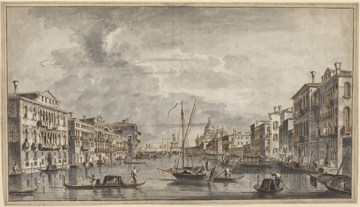 The Grand Canal Looking Toward the Salute and the Dogana by Francesco Tironi