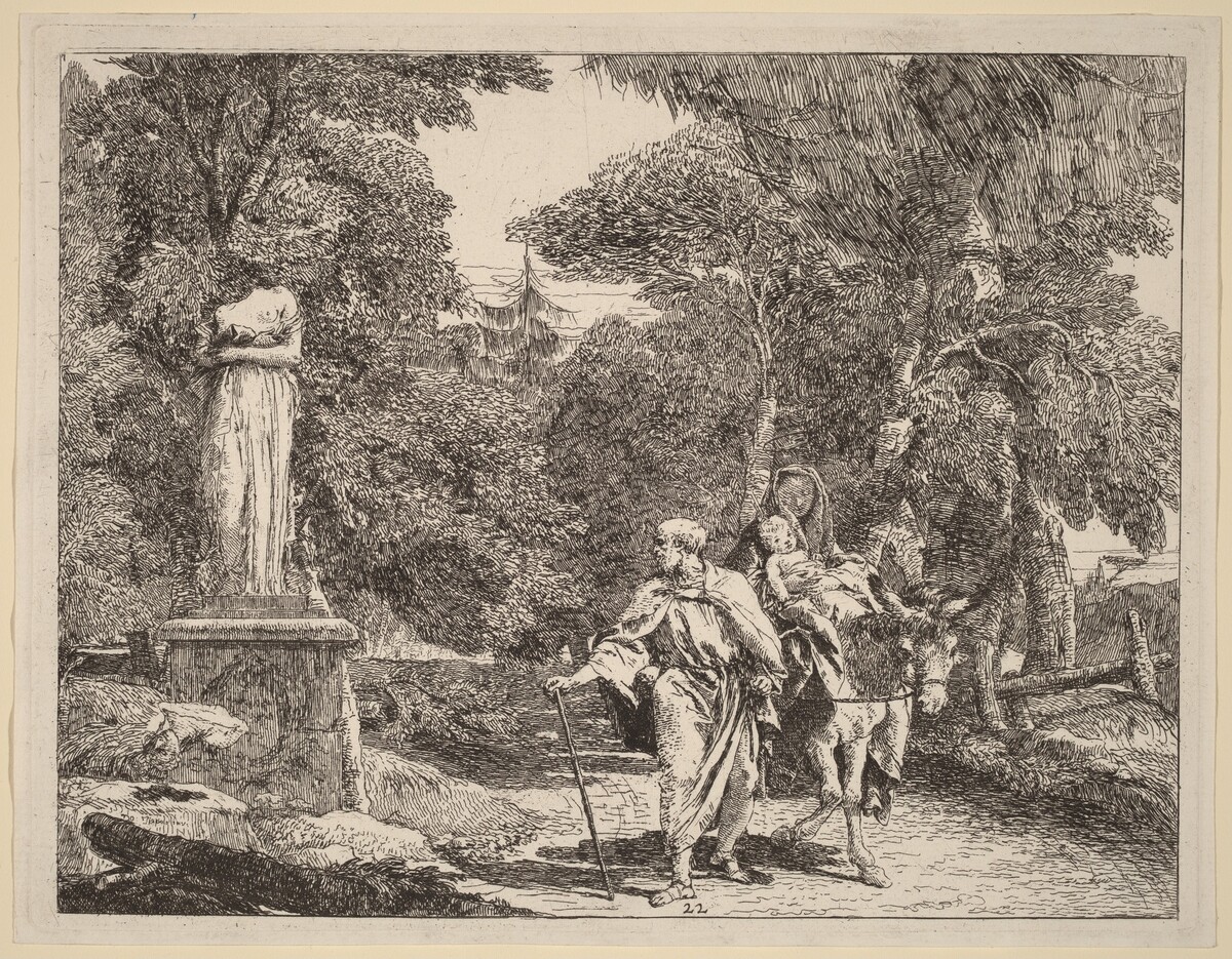 The Episode of the Falling Idol by Giovanni Domenico Tiepolo