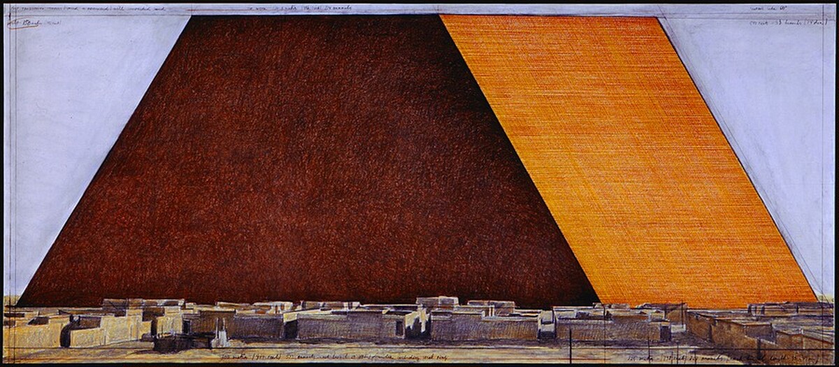 The Mastaba of Abu Dhabi, Project for United Arab Emirates [bottom panel] by Christo