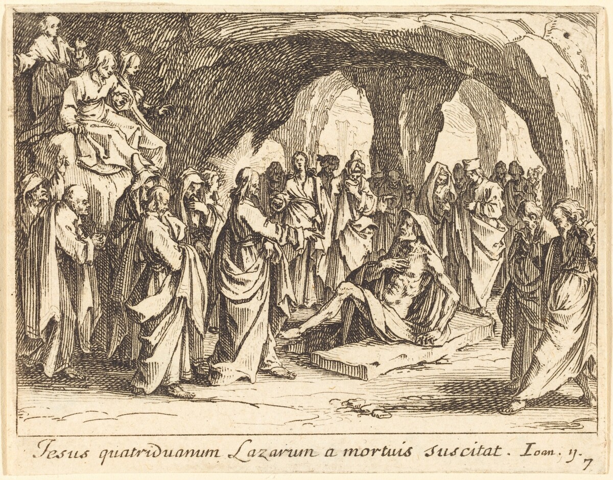 Raising of Lazarus by Jacques Callot