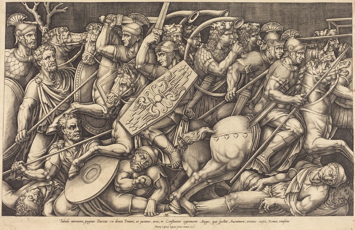 Roman Soldiers Fighting the Dacians by Nicolaus Beatrizet