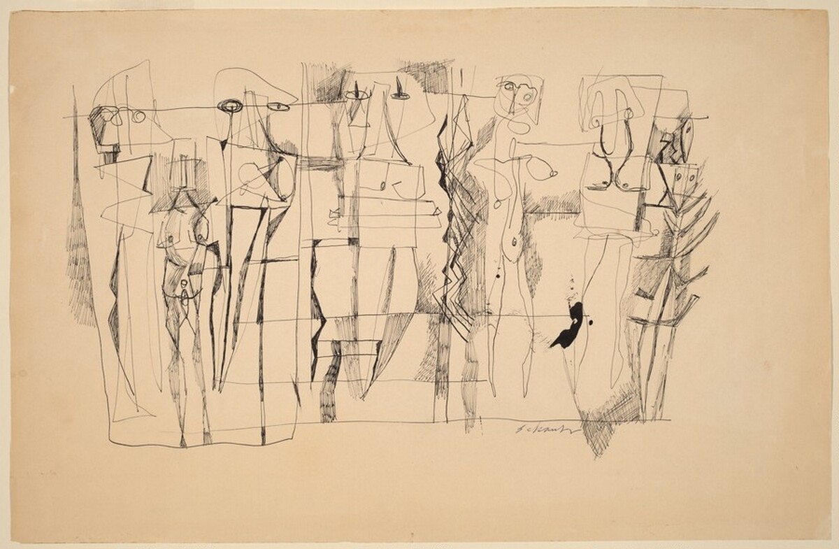 Figures in Space #1 by Louis Schanker