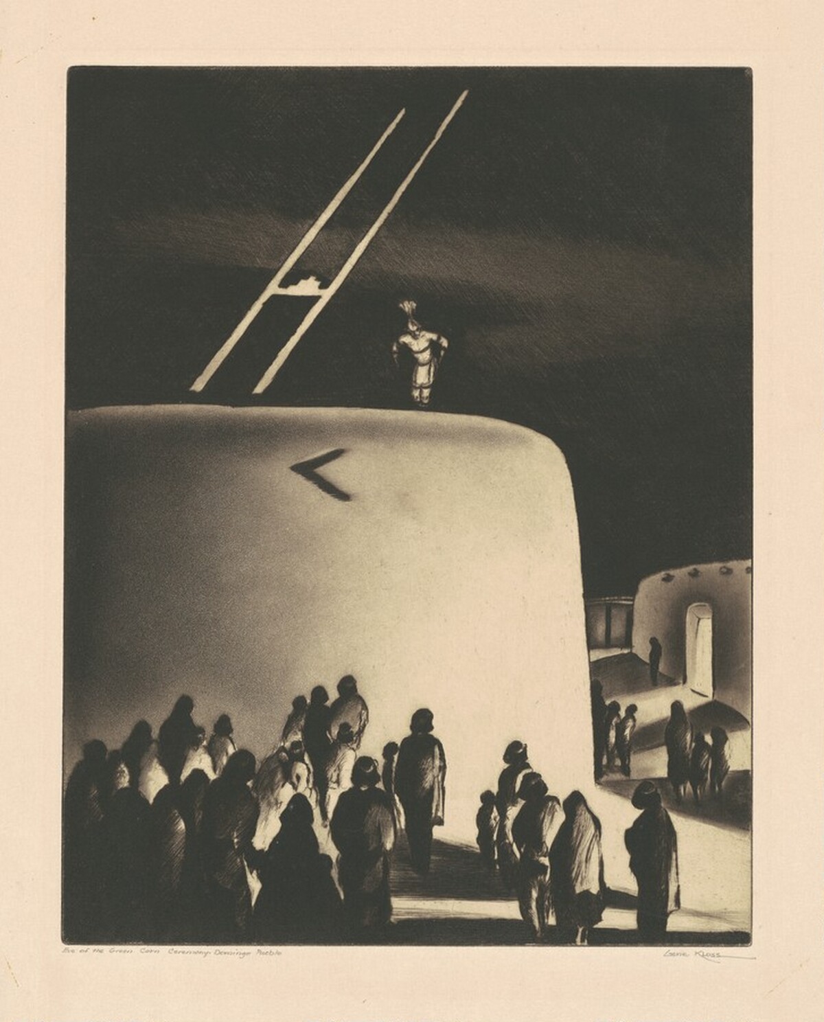 Eve of the Green Corn Ceremony—Domingo Pueblo by Gene Kloss