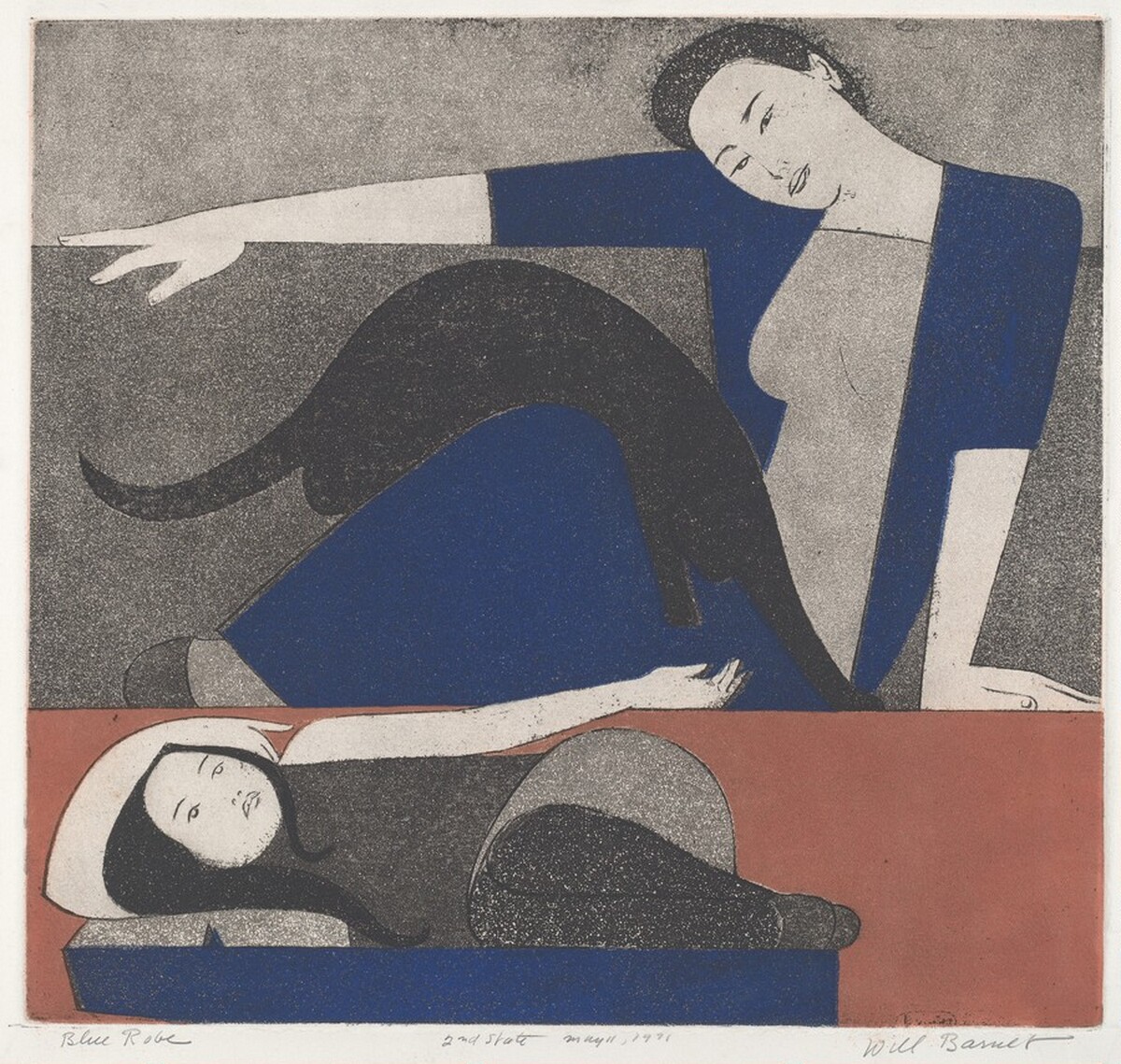 Blue Robe by Will Barnet