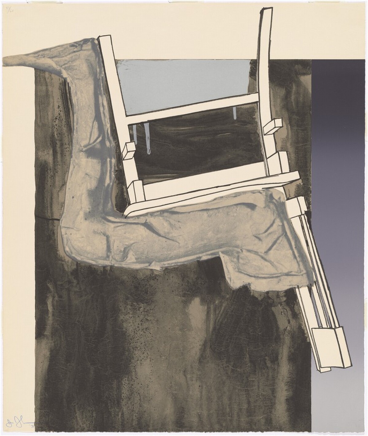Leg and Chair by Jasper Johns