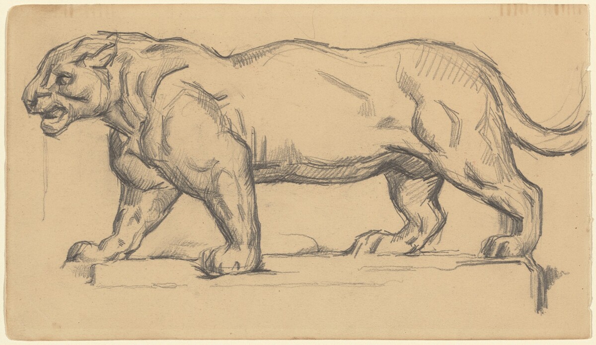 Jaguar by Paul Cezanne after Antoine-Louis Barye