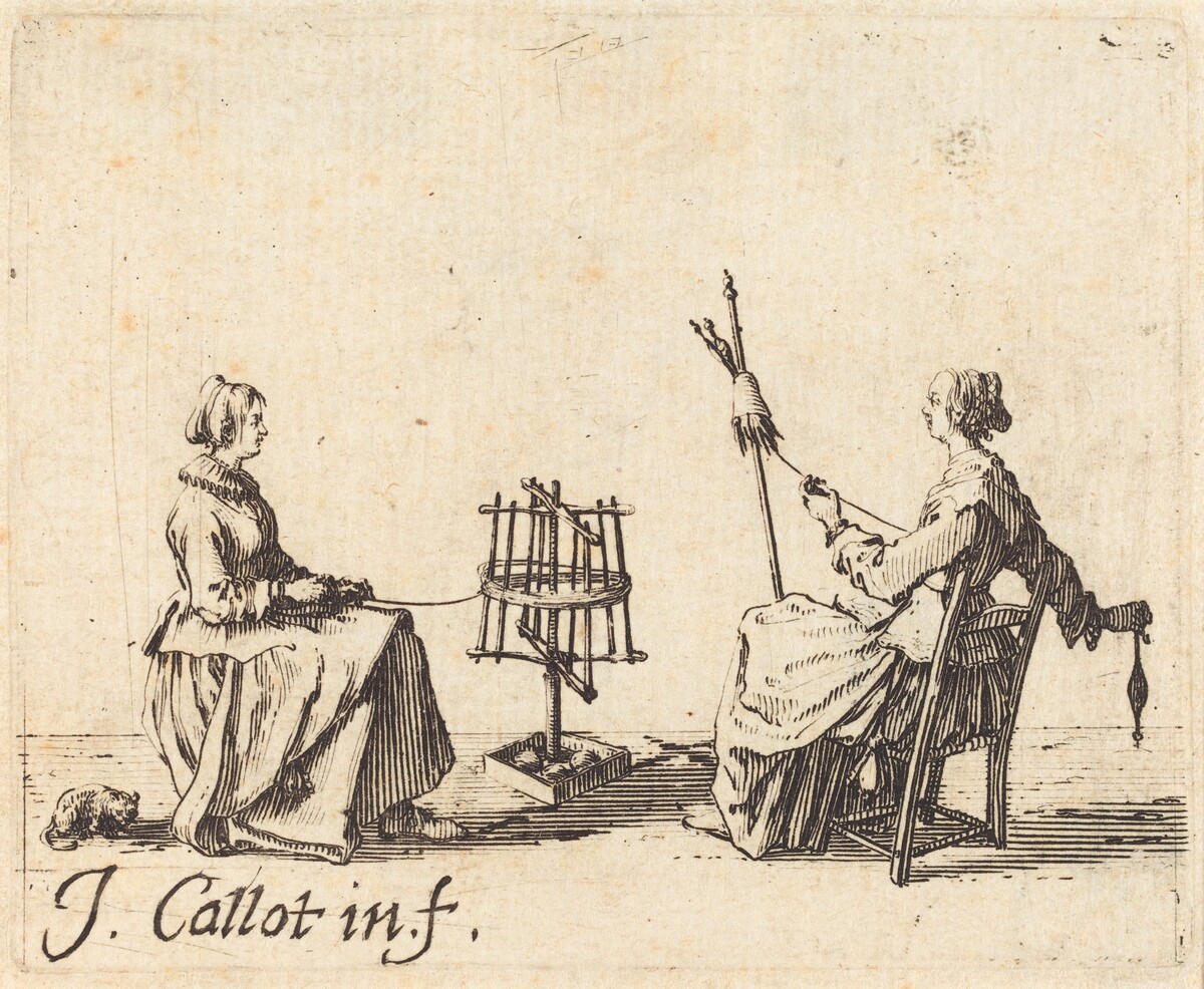 The Winder and the Spinner by Jacques Callot