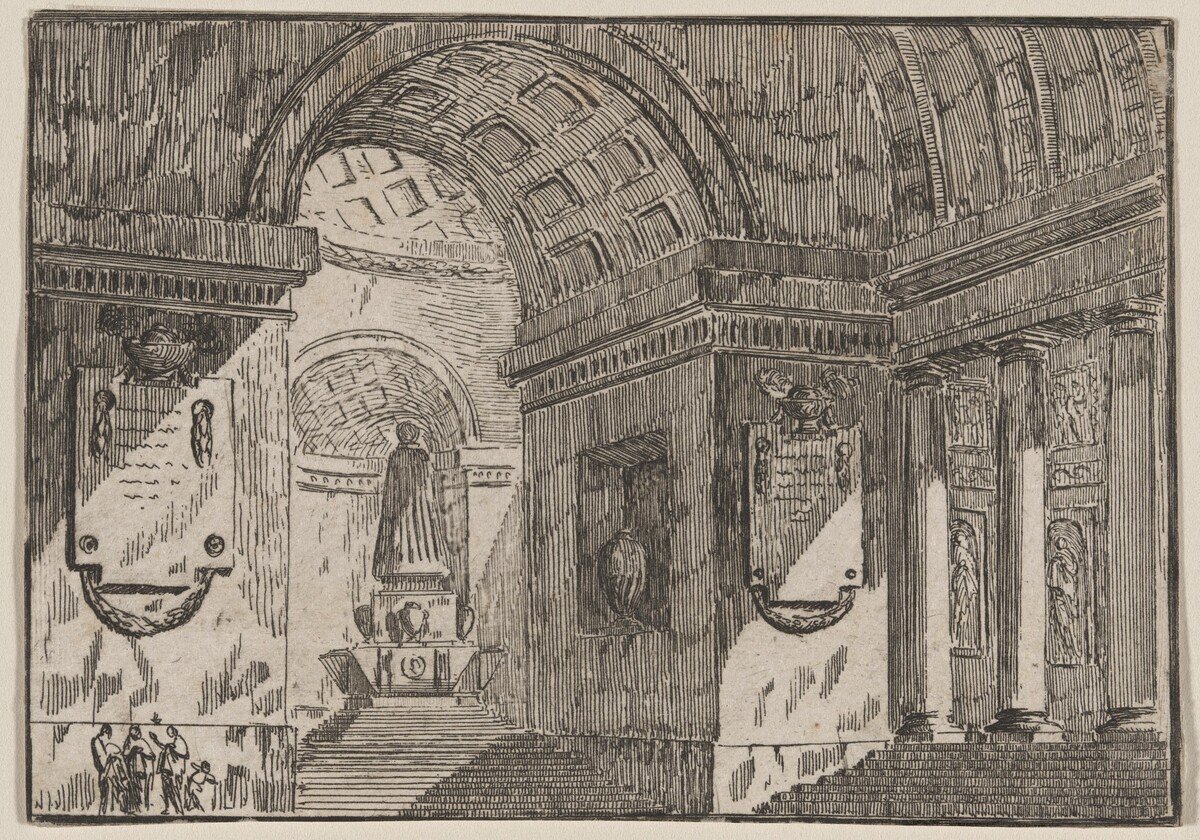 Porch before a Circular Temple by Pierre Moreau