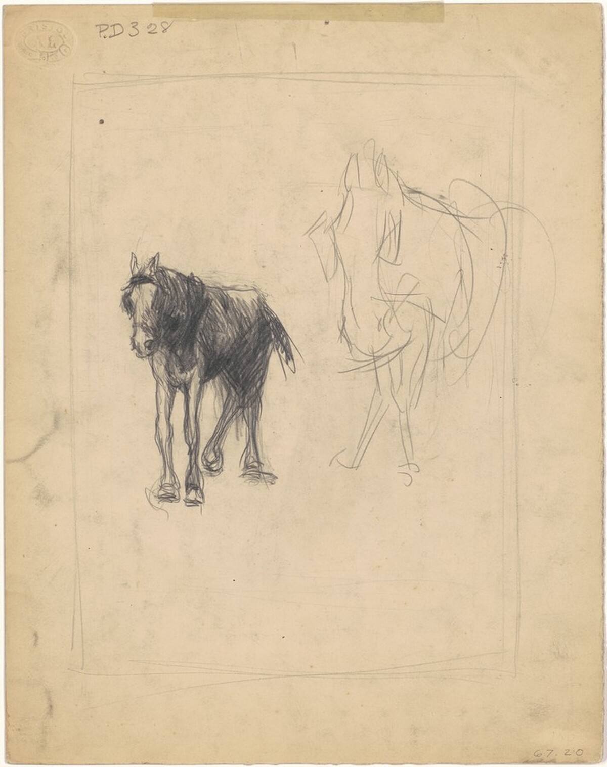 Studies of Horses by Guy Pène du Bois