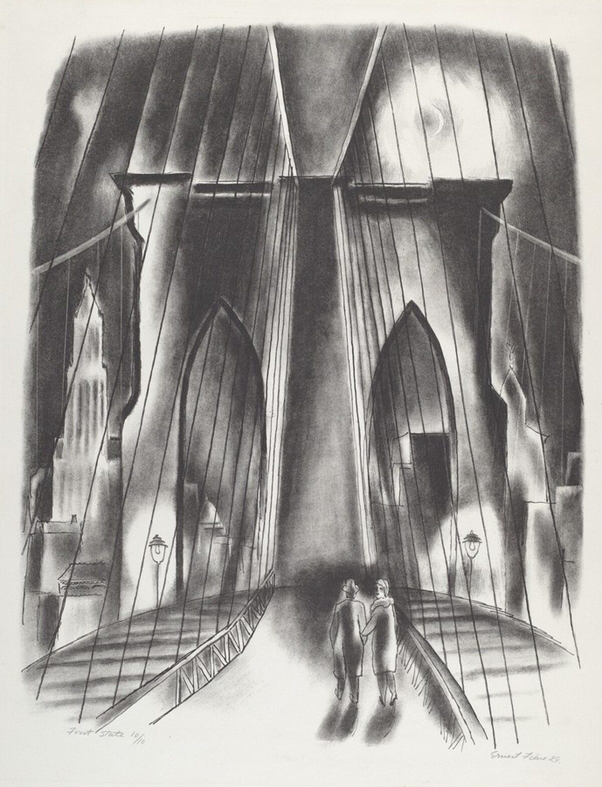 Brooklyn Bridge by Ernest Fiene
