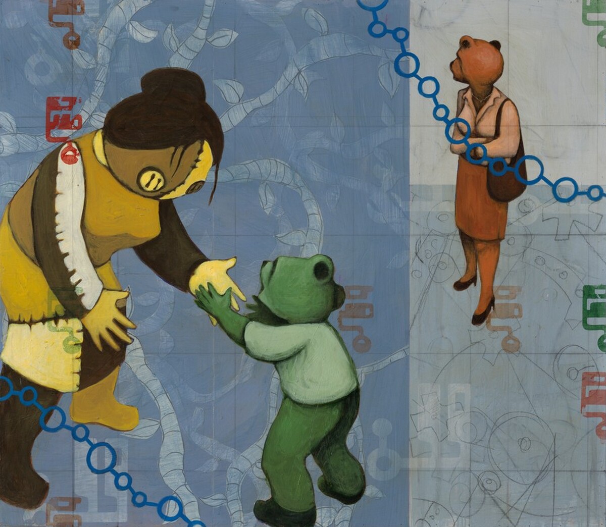 Untitled (Woman Reaching for Child) by Kojo Griffin