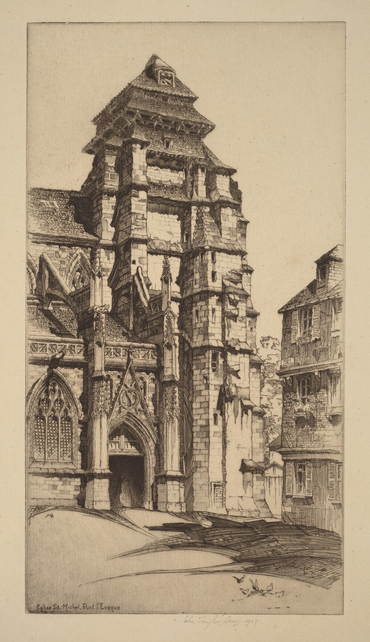 Église Saint Michel, Pont L'Évêque by John Taylor Arms