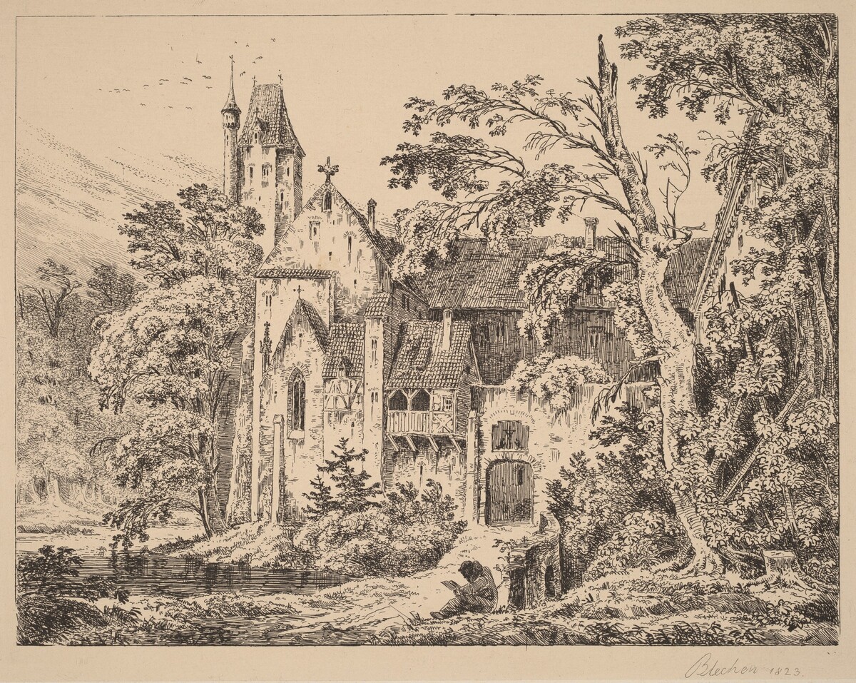 The Monastery in the Forest by Carl Blechen