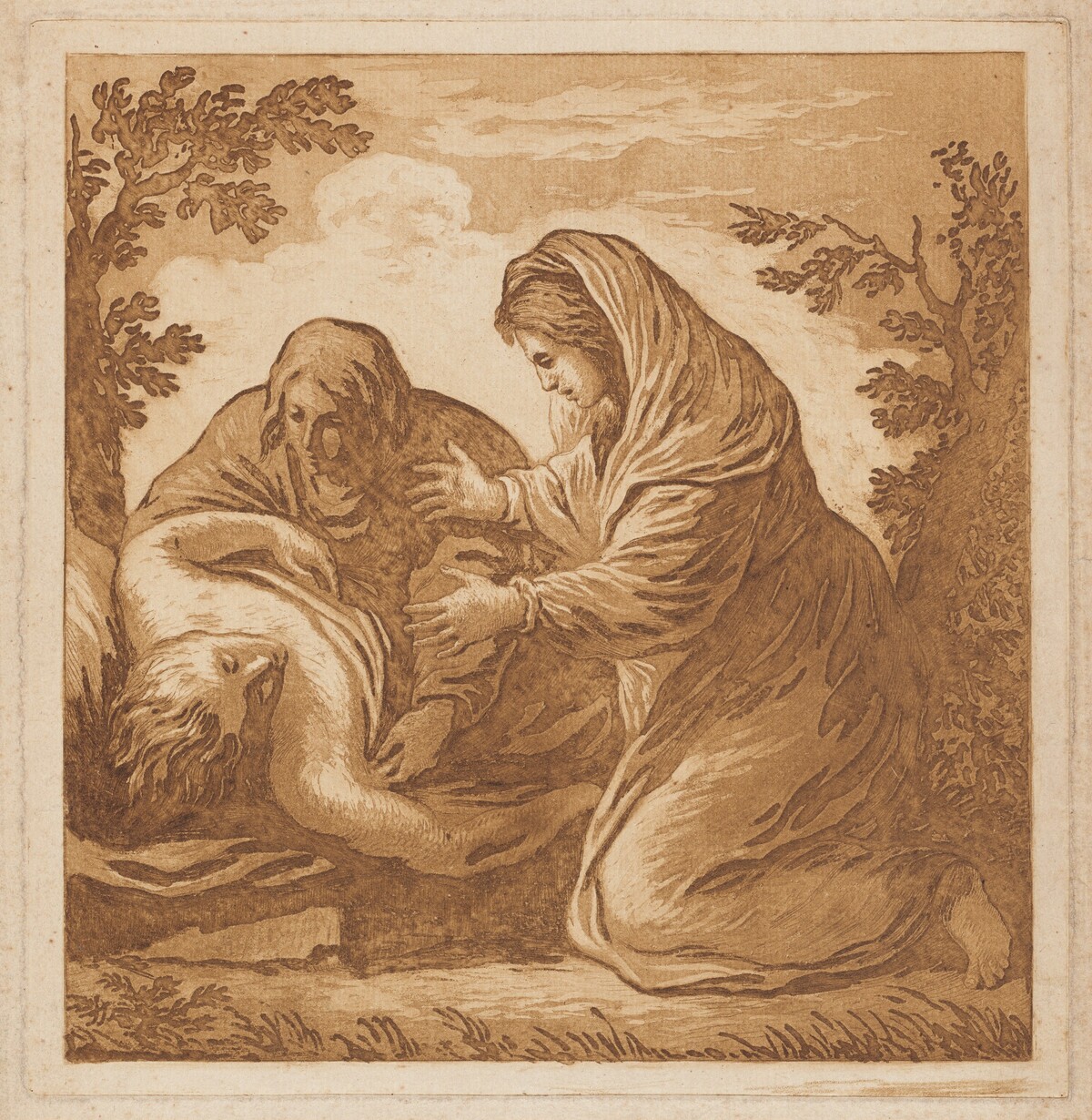 Tancred and Erminia by Pierre Lelu, after Charles-Paul-Jean-Baptiste de Bourgevin Vialart de Saint-Morys