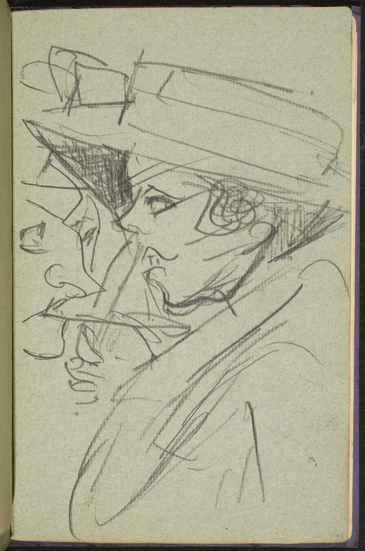 Frau mit Hut im Gespräch (Woman in Hat Talking) [p. 43] by Max Beckmann