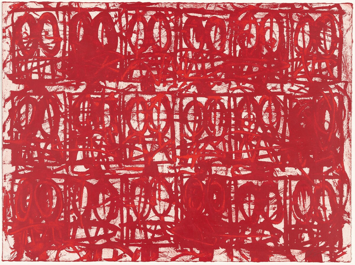 Untitled Anxious Red by Rashid Johnson
