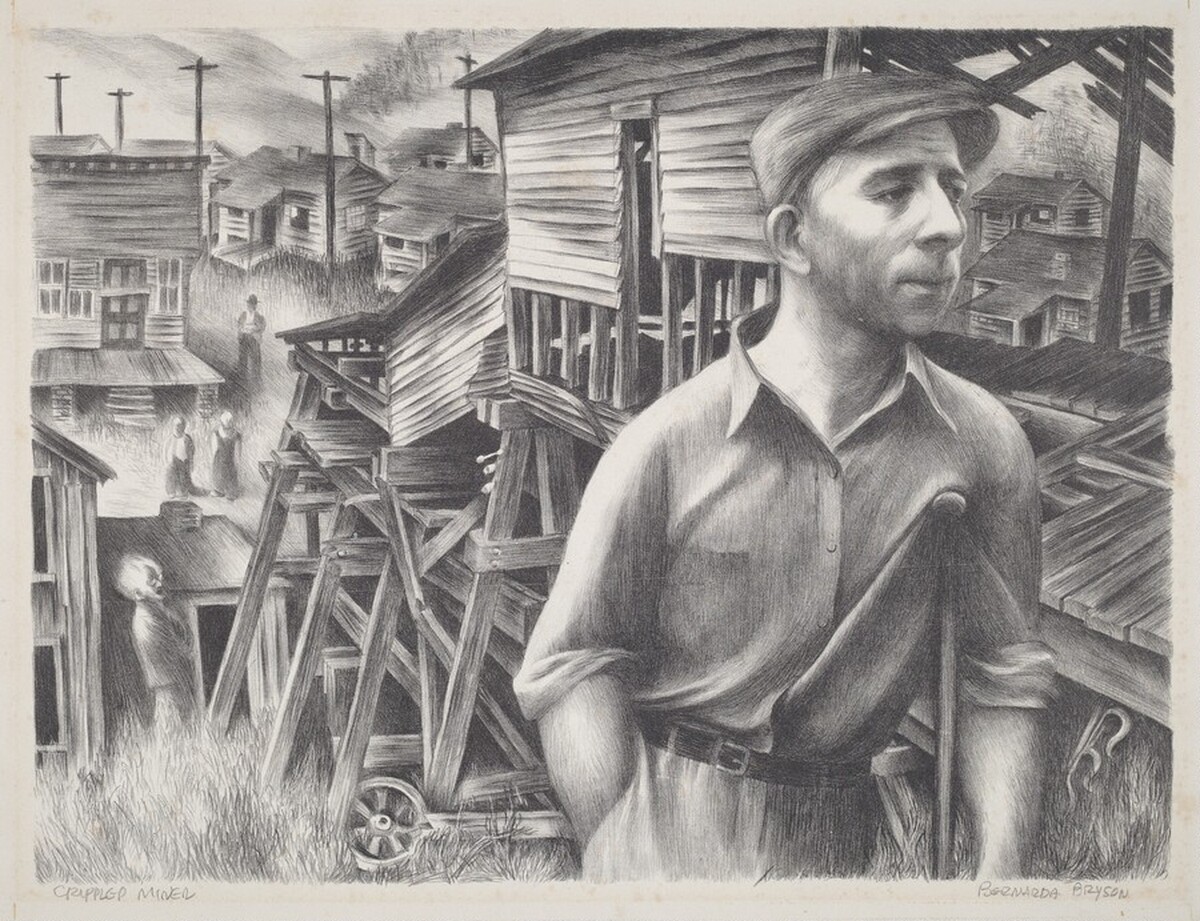 Crippled Miner by Bernarda Bryson