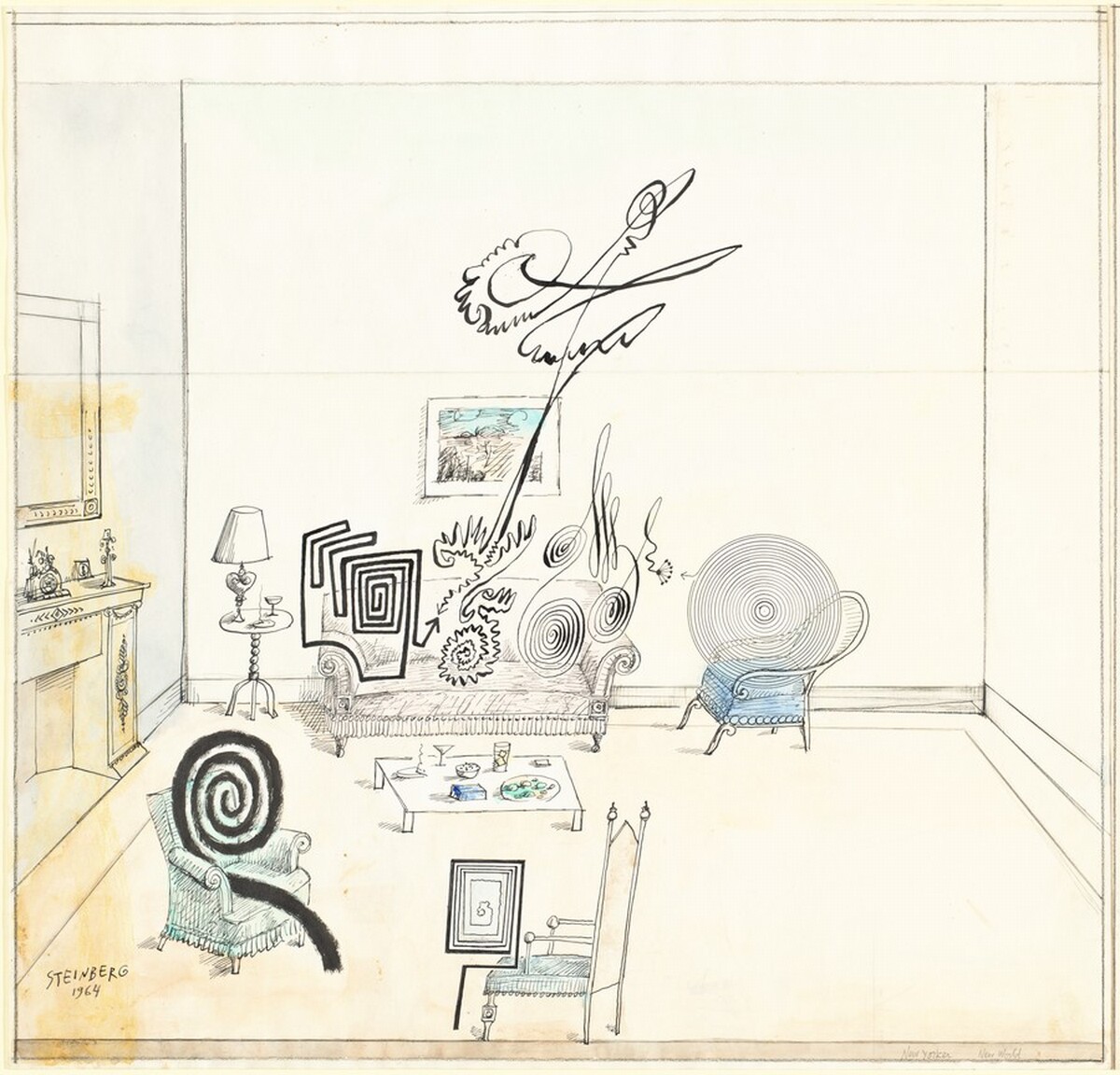 Untitled (A Conversation) by Saul Steinberg