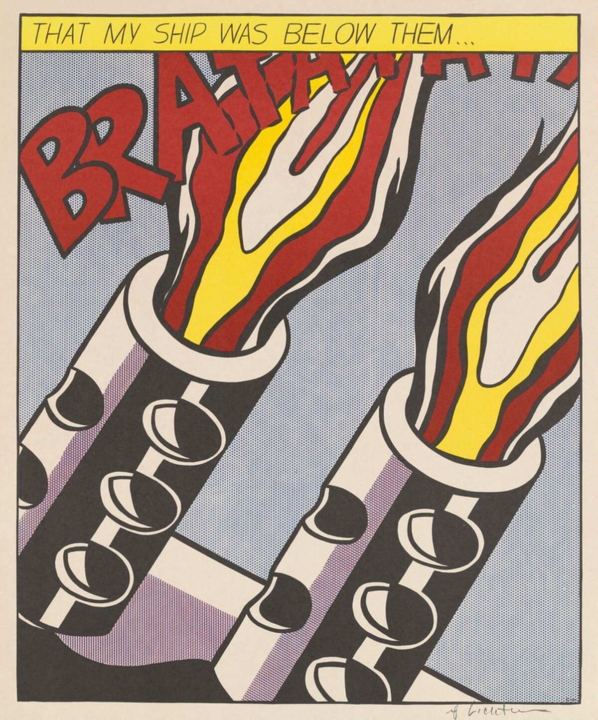 As I Opened Fire [right panel] by Roy Lichtenstein