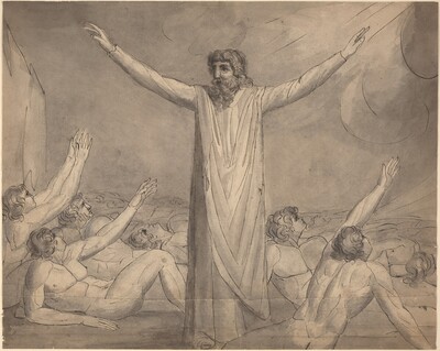 Moses Staying the Plague (?) [recto]