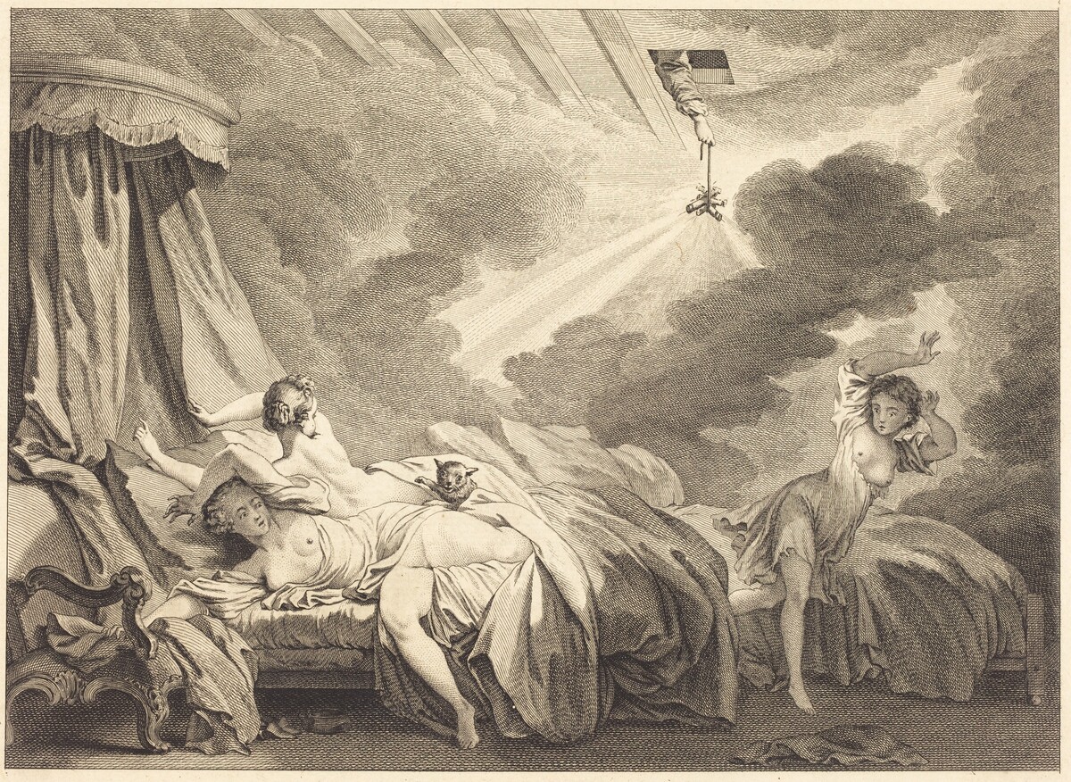 The Fireworks by Pierre-Laurent Auvray after Jean-Honoré Fragonard