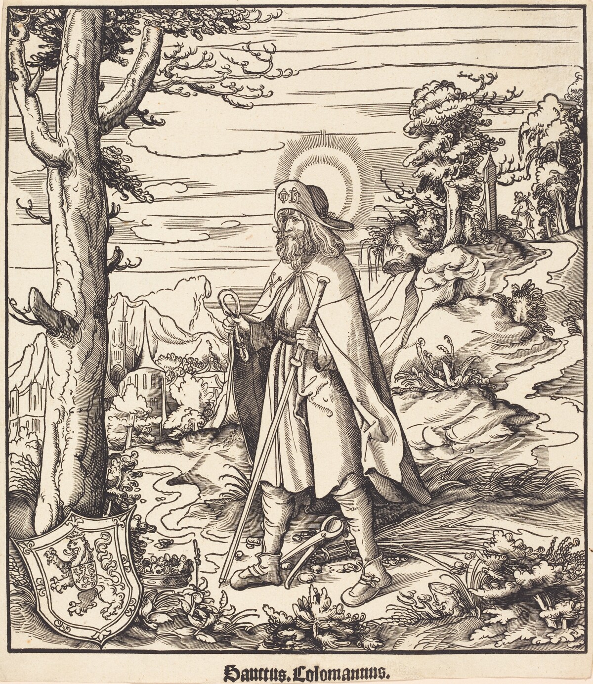 Saint Colomannus by Willem Liefrinck after Leonhard Beck