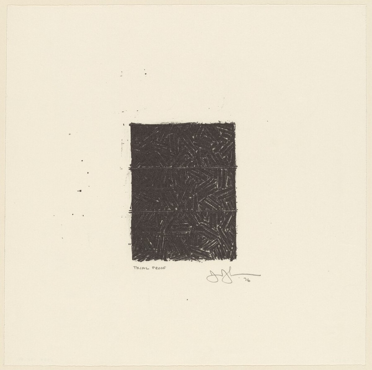 Bookplate for David Grainger Whitney [trial proof] by Jasper Johns