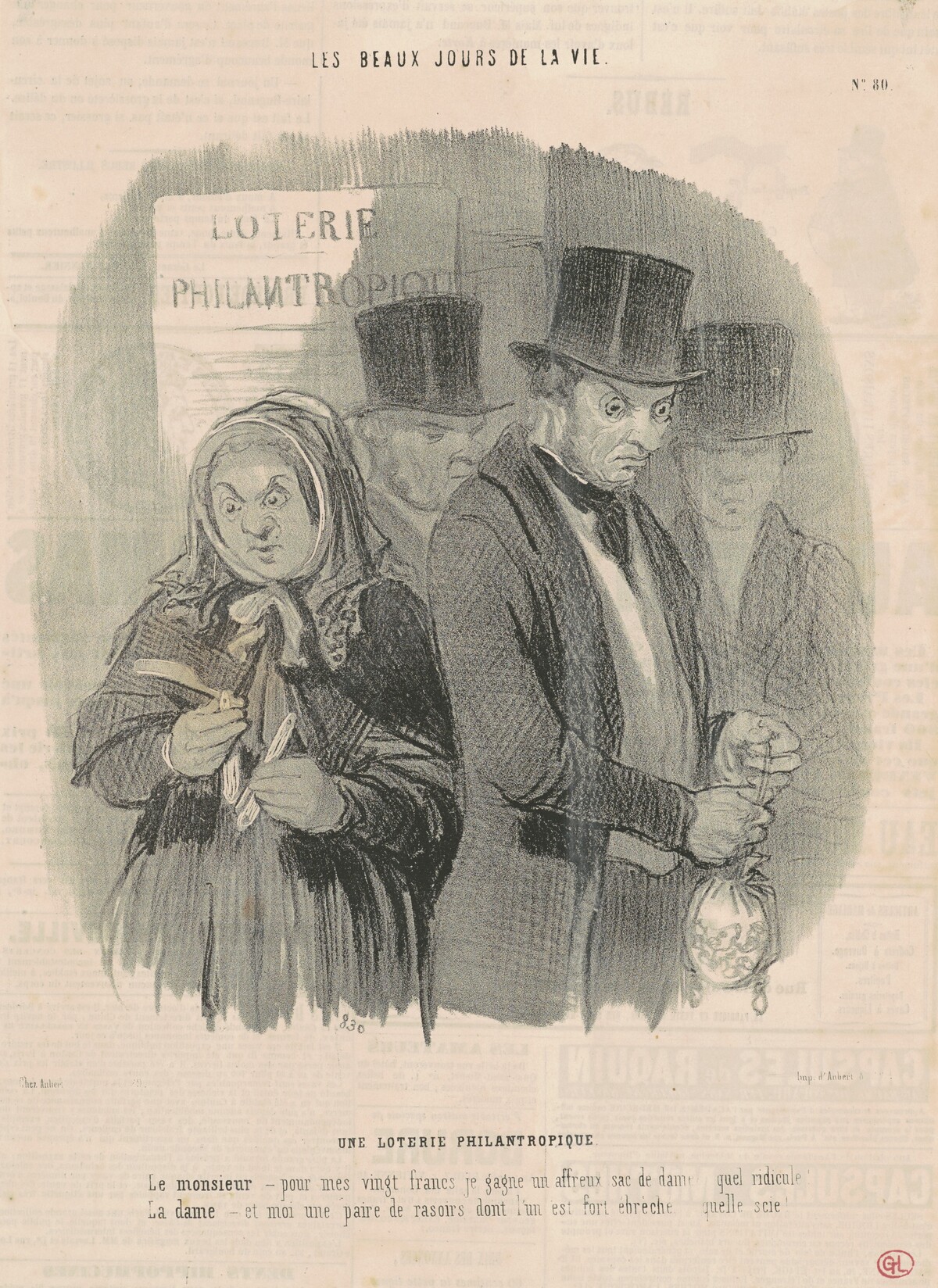 Une loterie philantropique by Honoré Daumier