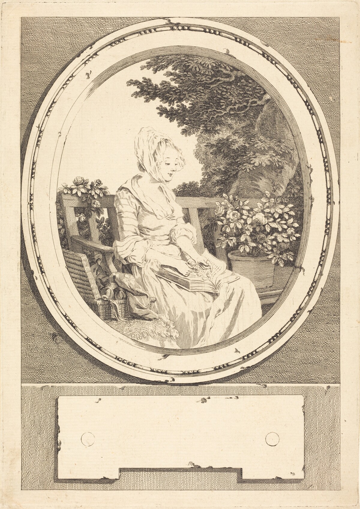 Jusques dans la moindre chose by Louis-Joseph Masquelier after Pierre-Antoine Baudouin