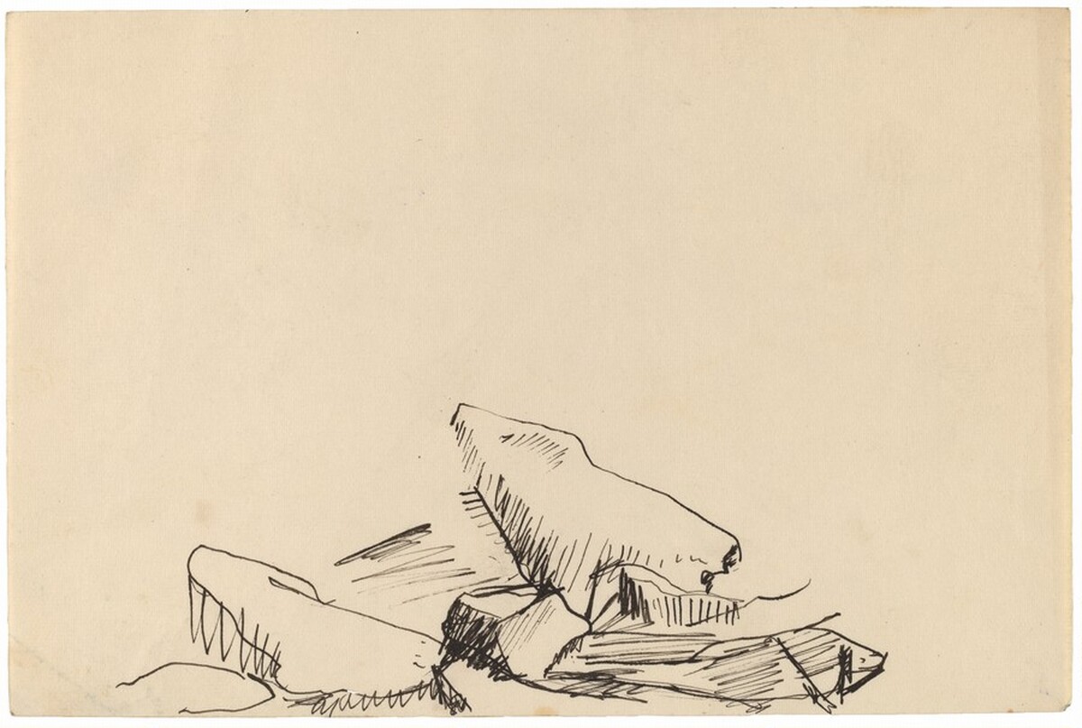 Sketch of Rocks(?) by Mark Rothko