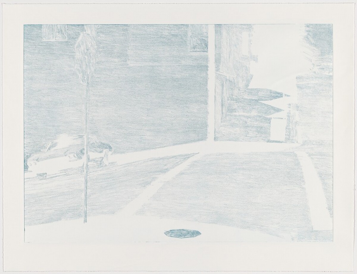 Texas and 20th Intersection [working proof 5] by Robert Bechtle