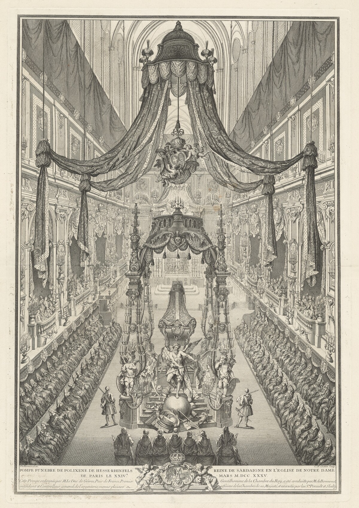 Pompe funèbre de Polixène de Hesse-Rhinfels by Charles-Nicolas Cochin I