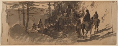 In the Sierras, A Pack Train