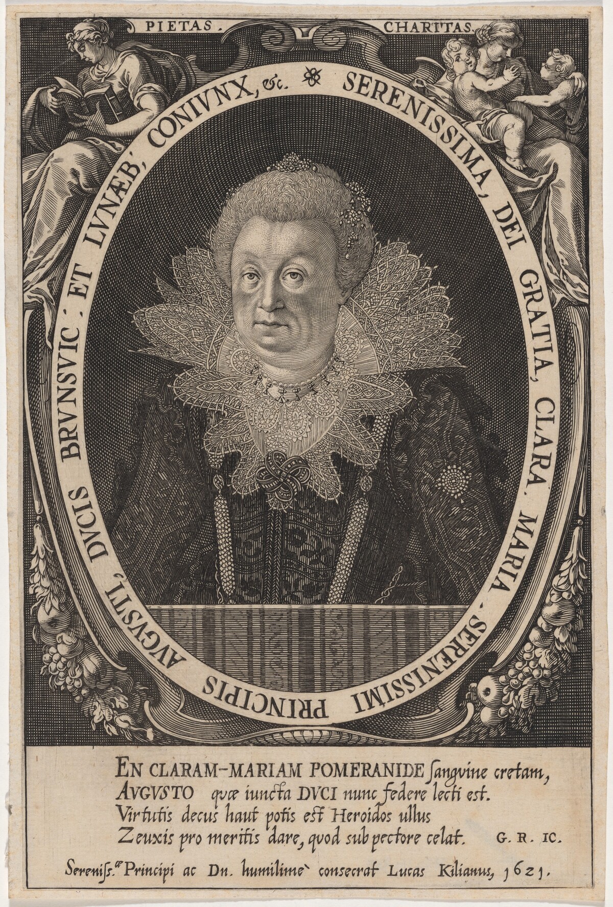 Clara Maria, Duchess of Brunswick, Wife of August II by Lucas Kilian