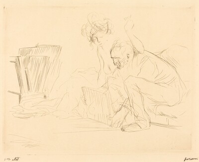 Le repos du modèle (2e planche) (The Model's Rest) (second plate)
