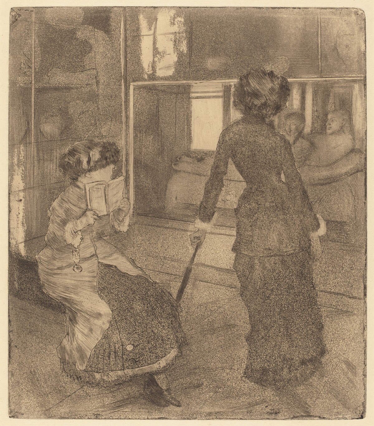 Mary Cassatt at the Louvre: The Etruscan Gallery by Edgar Degas