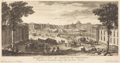 Vue Prise de la grande avenue entre les deux Ecuries