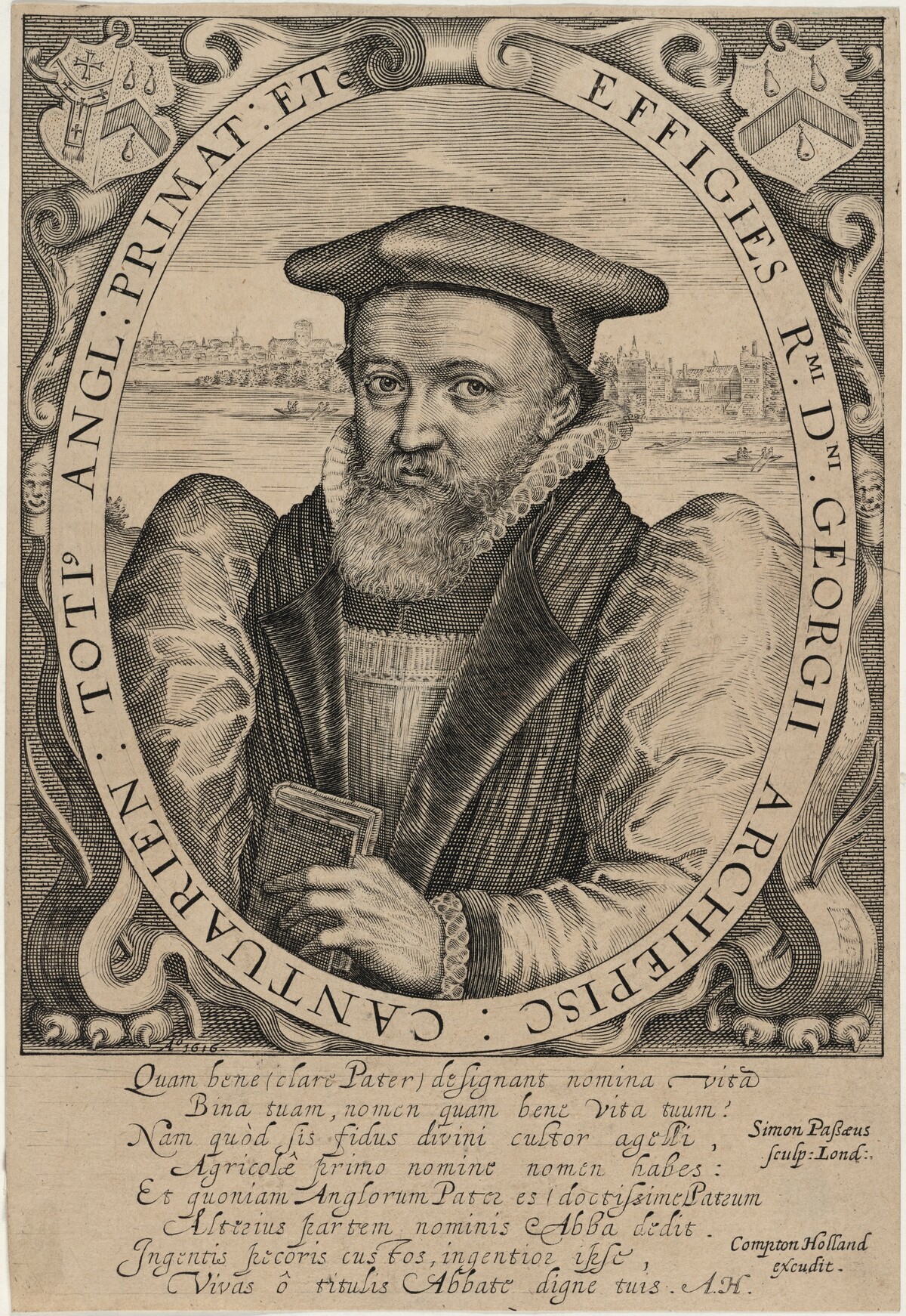 Abbot George, Archbishop of Canterbury by Simon de Passe