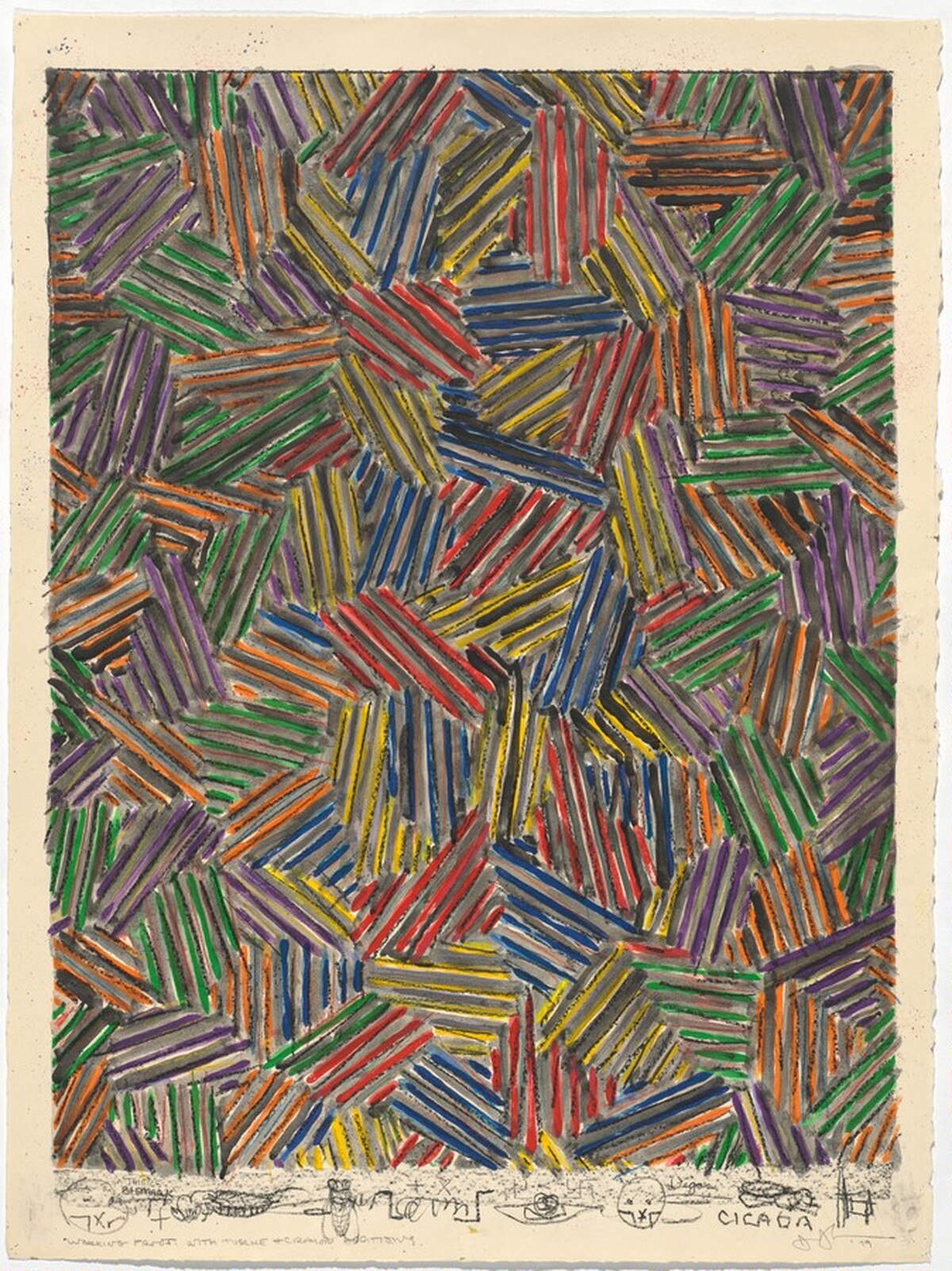 Cicada [working proof] by Jasper Johns