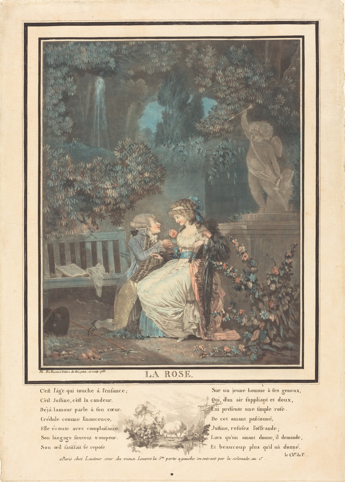 La Rose by Philibert-Louis Debucourt