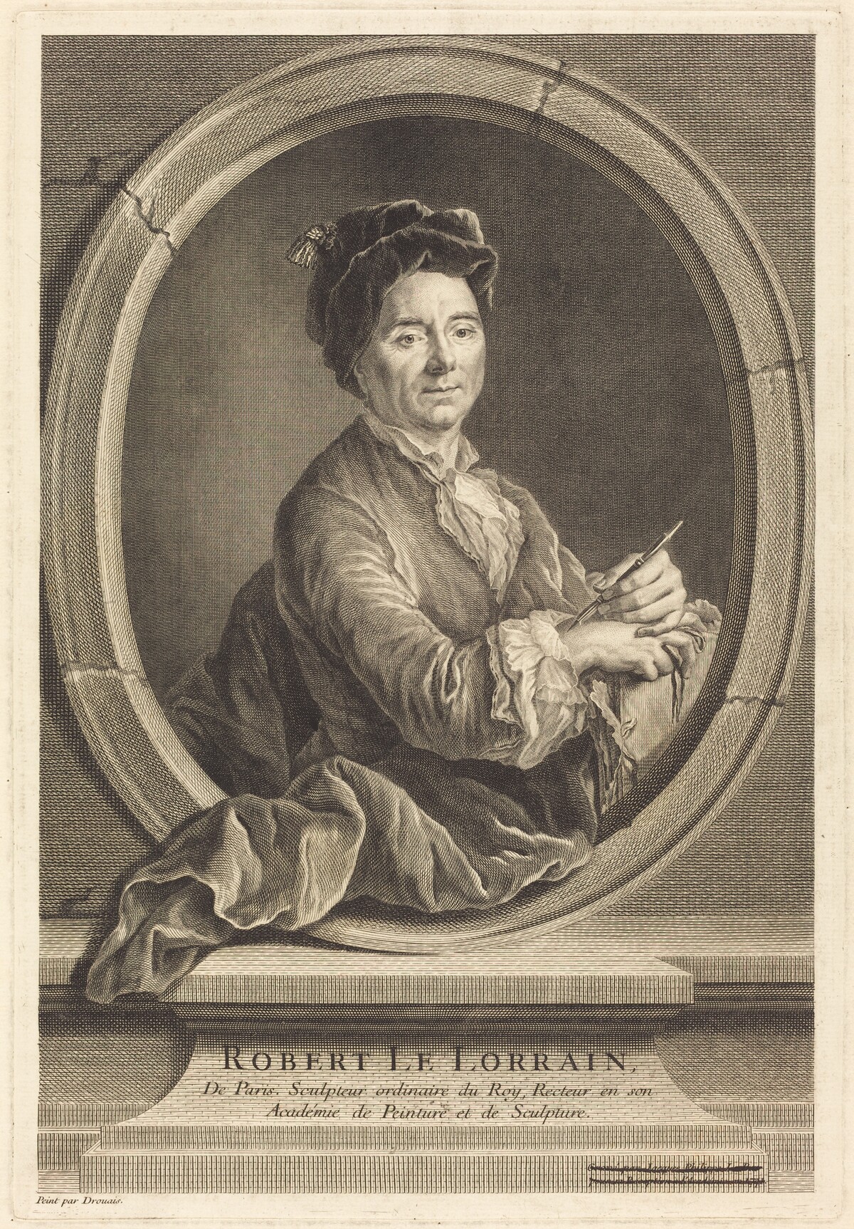 Robert le Lorrain by Jacques-Philippe Le Bas after Hubert Drouais