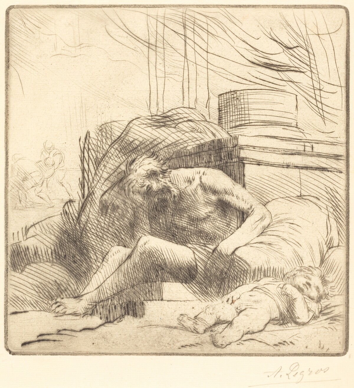 Victim of a Fire (Victime d'un incendie) by Alphonse Legros