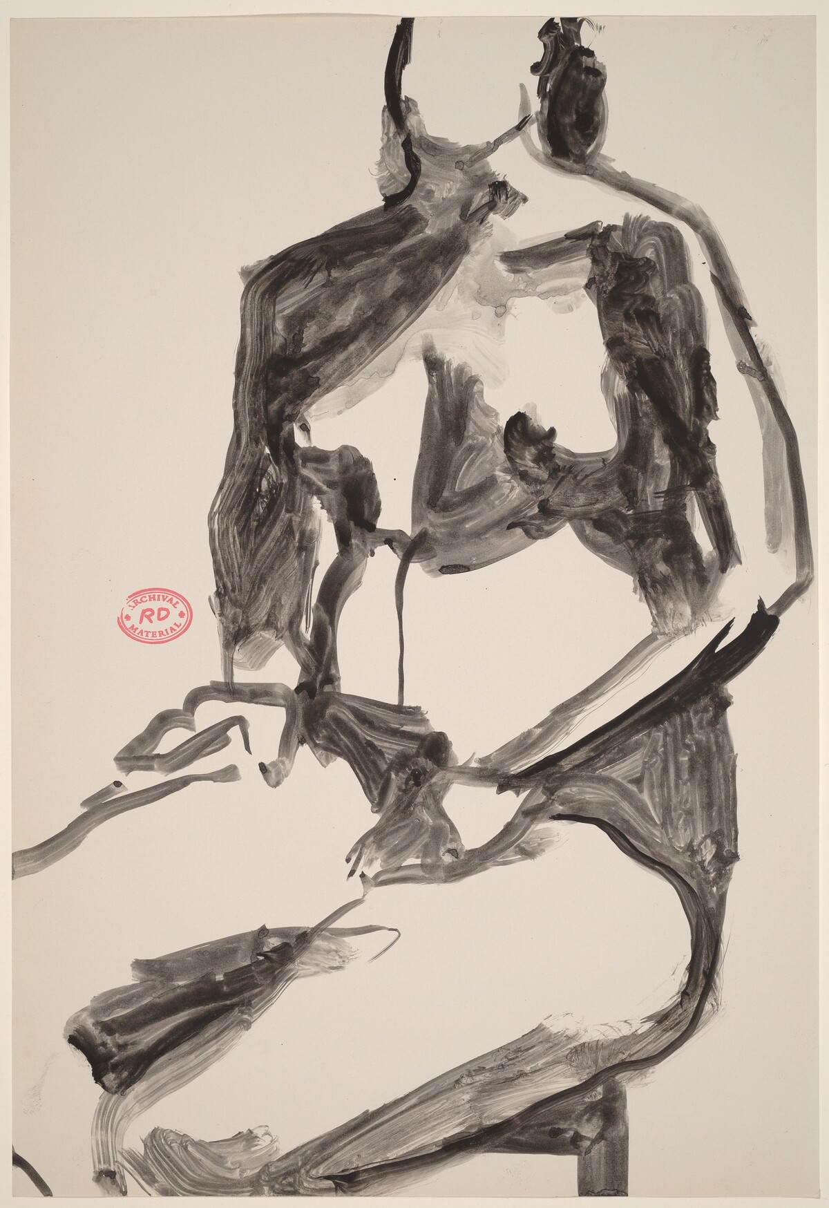 Untitled [seated female nude with hands in her lap] by Richard Diebenkorn