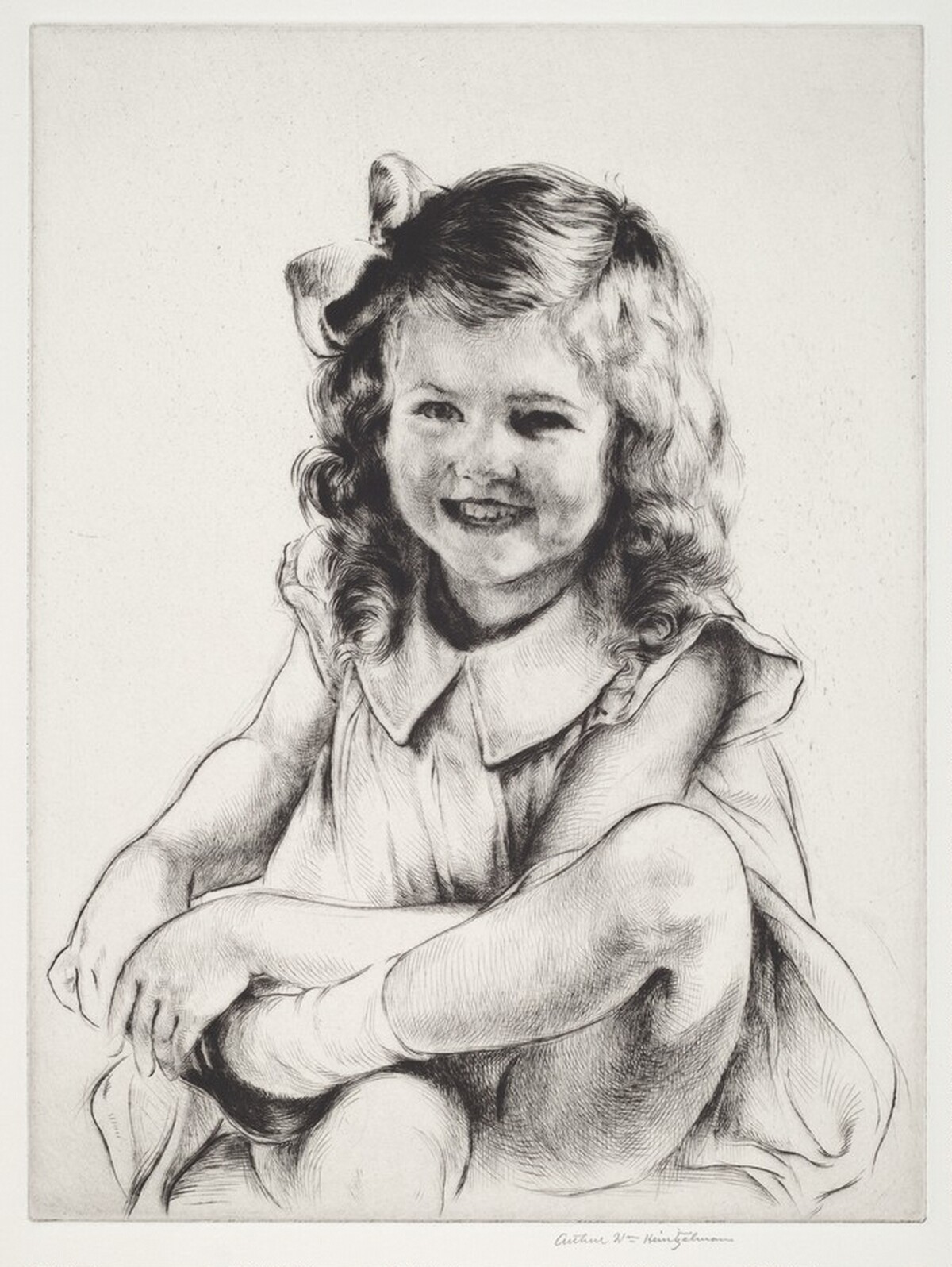 Study of a Laughing Girl (large plate) by Arthur William Heintzelman