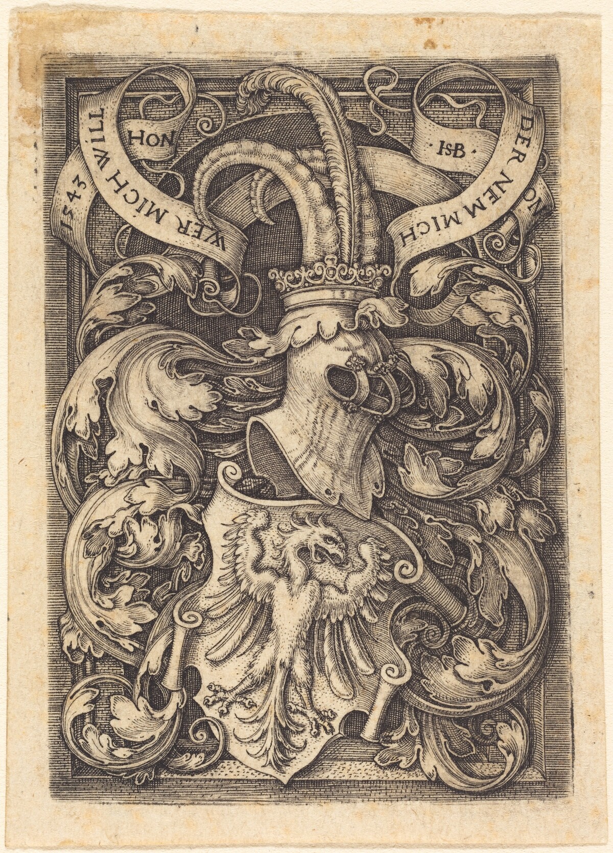 Coat of Arms with an Eagle by Sebald Beham