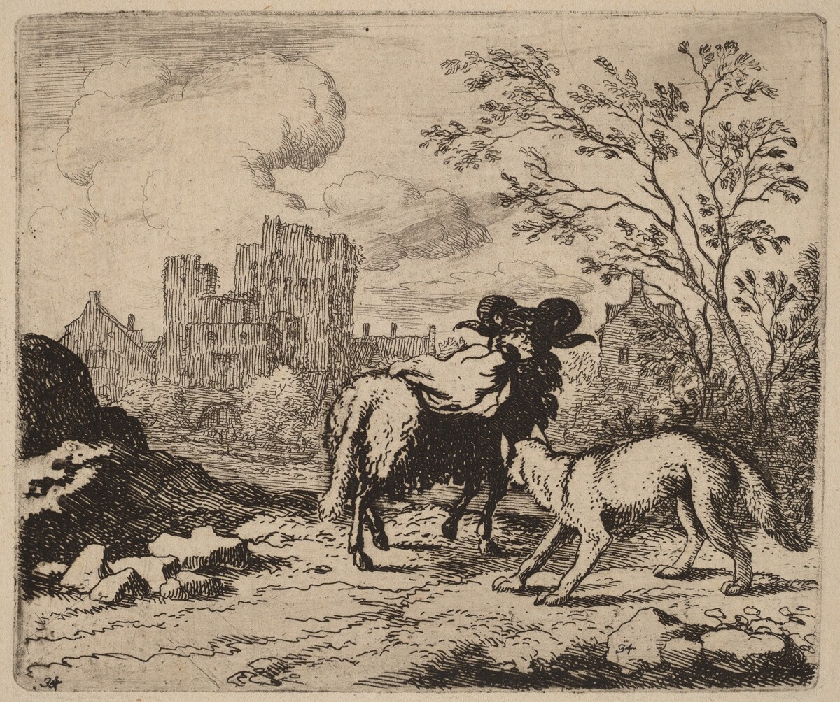 Reynard Asks the Ram to Deliver a Document by Allart van Everdingen