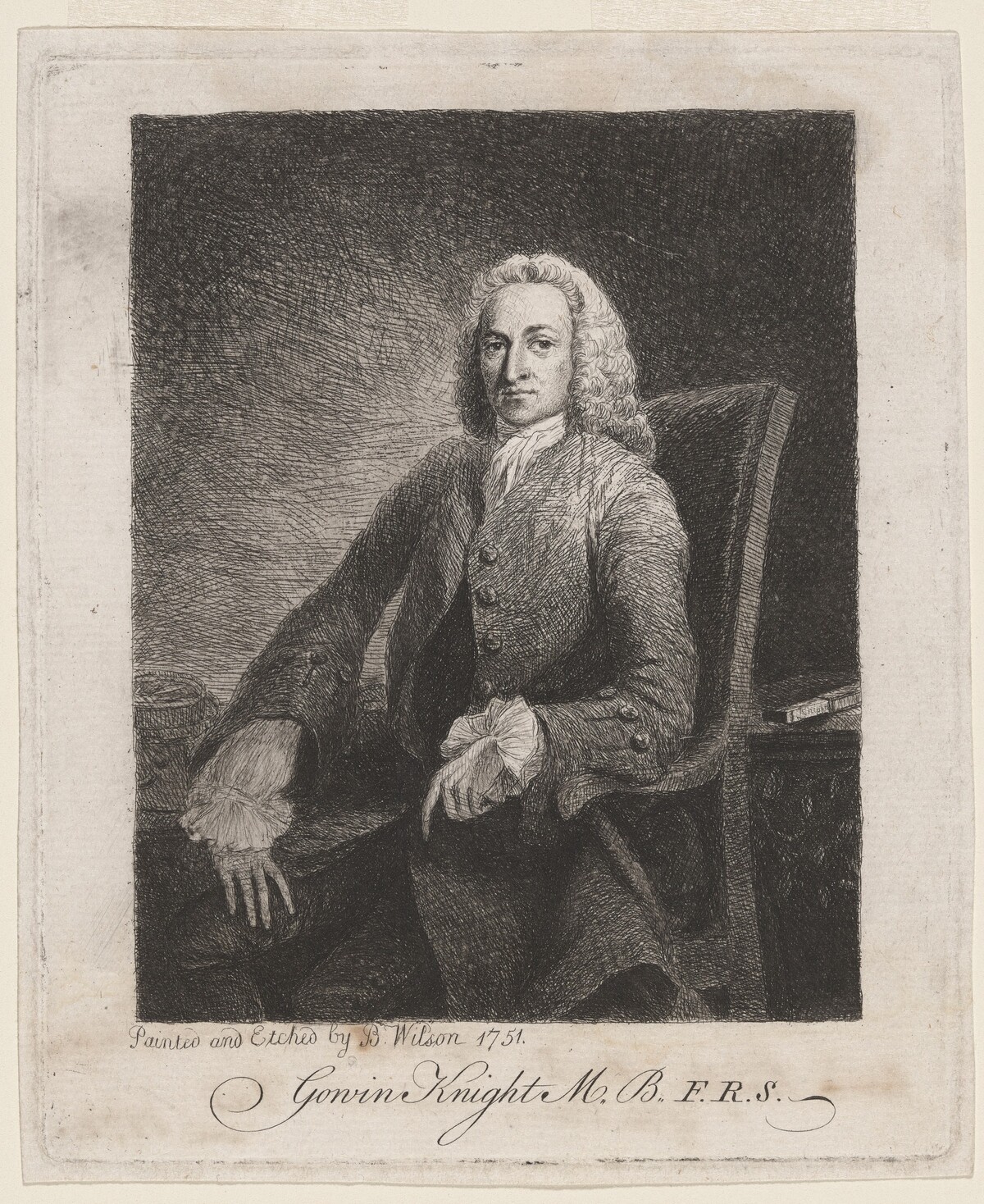 Gowin Knight, M.B., F.R.S. by Benjamin Wilson