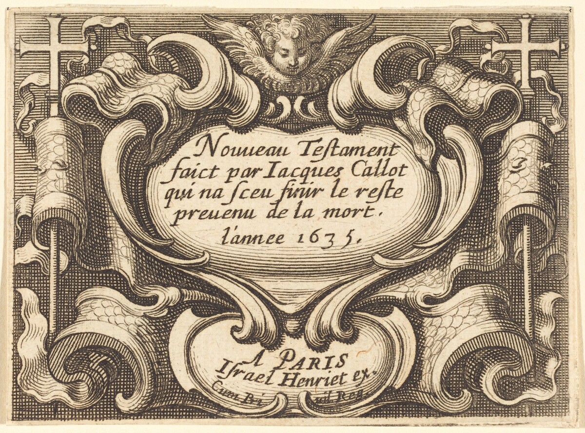 Frontispiece for Callot's "The New Testament" by Abraham Bosse